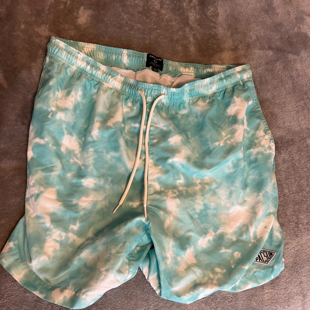 Aqua Tie-Dye Swim Shorts